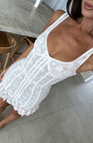 Lights Out Mini Dress Off White