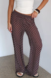 Something More Pants Choc/Cream Stripe