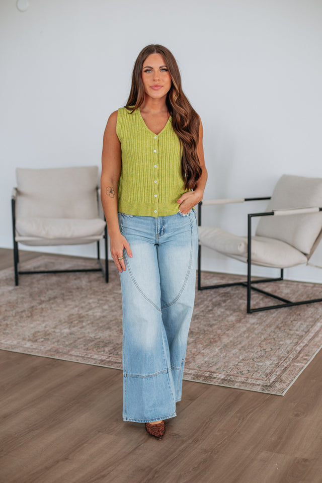 Mina Sweater Vest - Lemongrass