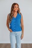 Mina Sweater Vest - Cobalt