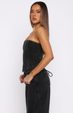 Be Mine Forever Denim Bustier Black Acid