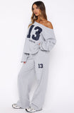 Only One Left Track Pants Grey Marle