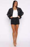 Charlotte Denim Mini Skirt Black Acid