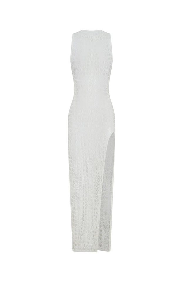 Can't Stop Won't Stop Knit Maxi Dress Off White
