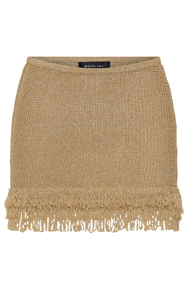 Cha Cha Knit Mini Skirt Gold