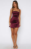 Just A Girl Mini Dress Deep Plum