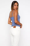 Juicy Secrets Knit Top Blueberry