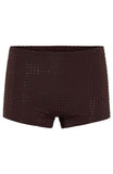 Tempted Heart Embellished Mini Shorts Chocolate