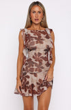 Never Again Mini Dress Amber Bloom