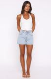 Maddy Denim Shorts Mid Blue