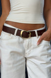 Reed Belt Chocolate/Gold
