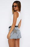 Take Over Together Denim Shorts Light Blue