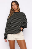Touchdown Long Sleeve Tee Black Stripe