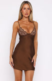 Vibes On Vibes Mini Dress Chocolate