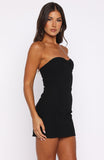 Short And Sweet Strapless Mini Dress Black