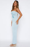 Chasing Wild Dreams Knit Maxi Dress Azure