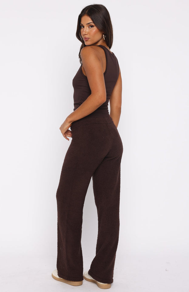 Act Natural Knit Pants Chocolate