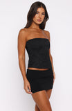 Admired By All Strapless Bustier Black
