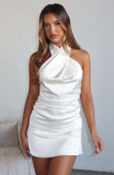 Bet You Regret It Halter Mini Dress Cream