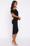 Brunch Dates Off Shoulder Jumpsuit Black