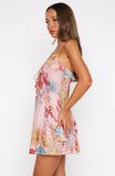 Can't Resist You Mini Dress Dusty Blush Floral