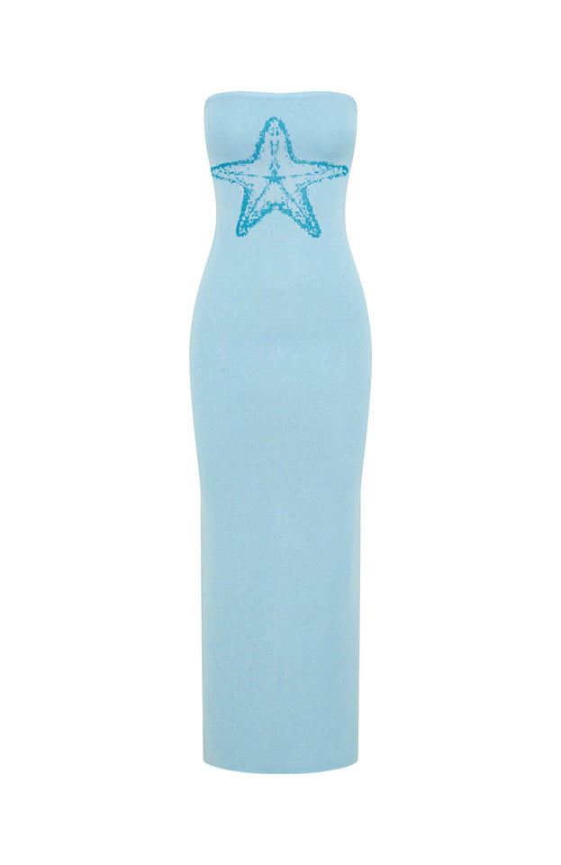 Chasing Wild Dreams Knit Maxi Dress Azure