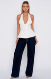 Let Me Be Loved Halter Top White