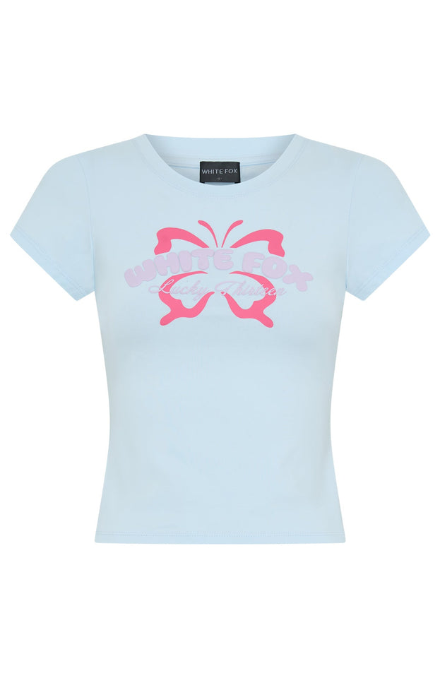 Lucky Thirteen Audrina Baby Tee Blue