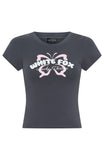 Lucky Thirteen Audrina Baby Tee Volcanic