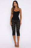 Vibe With Me Lace Capri Pants Black