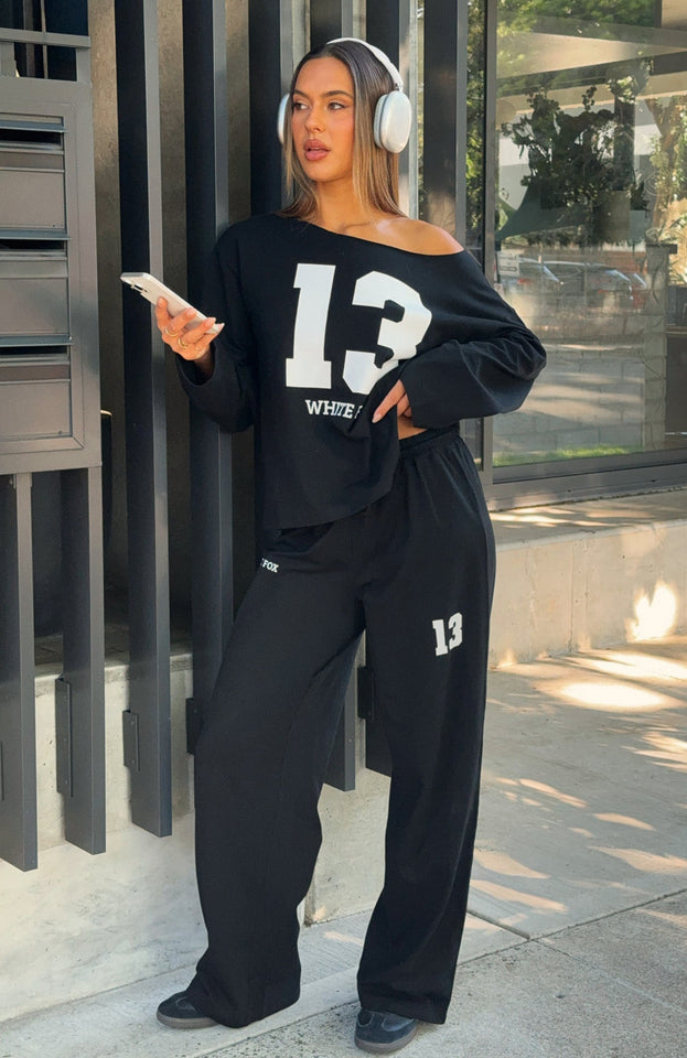Only One Left Track Pants Black
