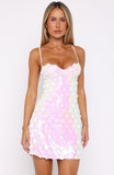 Radiant Soul Sequin Mini Dress Baby Pink