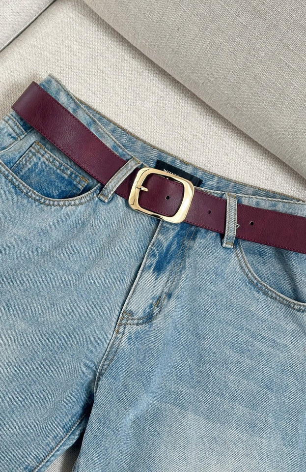 Reed Belt Burgundy/Gold