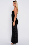 Running The Show Strapless Maxi Dress Black