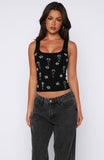 Sinful Embrace Rib Tank Black