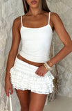 Taking In The Sun Mini Skort White