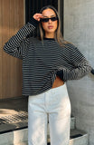 Touchdown Long Sleeve Tee Black Stripe